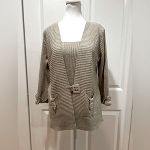 Talk of the Walk beige sweater set